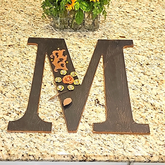 Hobby Lobby Wall Decor Large Decorative Letter M With Floral Metal